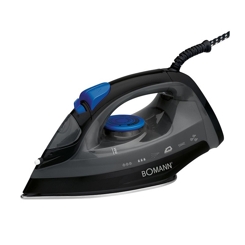 Fer à repasser à vapeur avec 7 fonctions 1800W Bomann DB 6003 CB Noir/Bleu