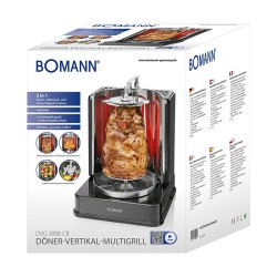 1400W Vertical Multigrill Bomann DVG 3006 CB Black