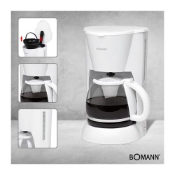 Coffee maker 12-14 cups 1.5L Bomann KA 183 CB White