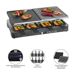 Raclette gril 8 personnes Bomann RG 2279 CB Noir