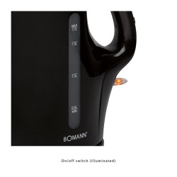 Bouilloire électrique 1,7L 2200W Bomann WK 5011CB Noir