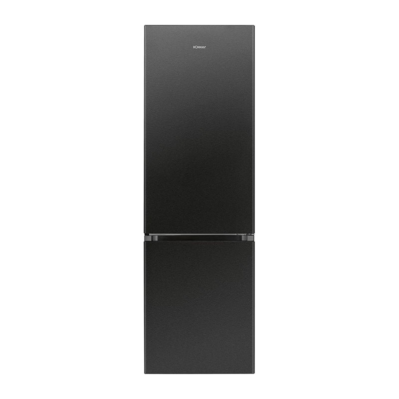 269L black refrigerator and freezer Bomann KG184-1-black