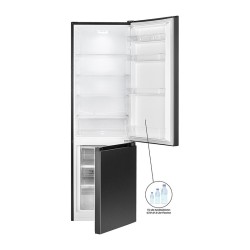 269L black refrigerator and freezer Bomann KG184-1-black