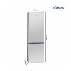 Réfrigérateur et congélateur 269L inox Bomann KG184-1-inox