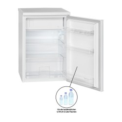 Réfrigérateur avec petit congélateur 120L blanc Bomann KS 2184. 1 blanc