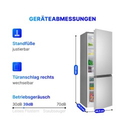 Refrigerator and freezer 175L stainless steel KG 320.2 stainless steel