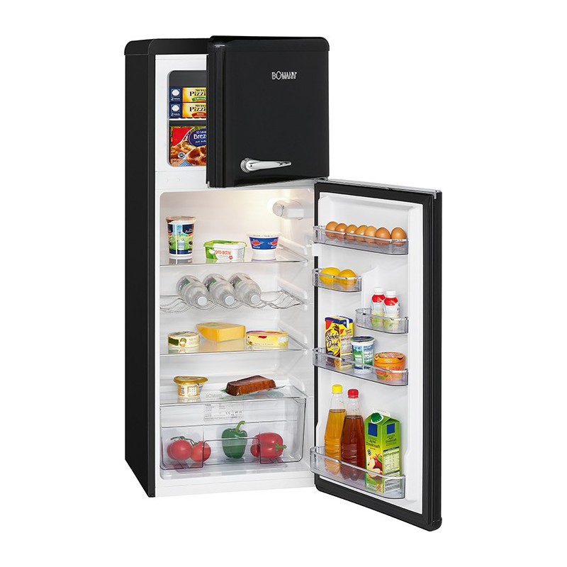 208L retro black refrigerator and freezer DTR 353.1 black