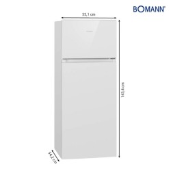 Réfrigérateur et congélateur 206L blanc Bomann DT7318-1-blanc