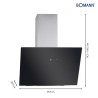 LED tilt hood black/stainless steel Bomann DU7606-1-G-black/stainless steel