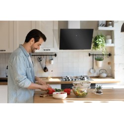 LED tilt hood black/stainless steel Bomann DU7606-1-G-black/stainless steel