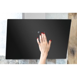 Hotte inclinée à LED noir/acier inoxydable Bomann DU7606-1-G-noir/inox