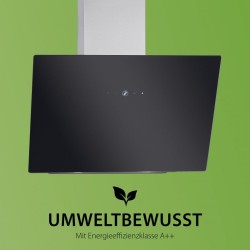 Hotte inclinée à LED noir/acier inoxydable Bomann DU7606-1-G-noir/inox