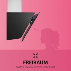 Hotte inclinée à LED noir/acier inoxydable Bomann DU7606-1-G-noir/inox