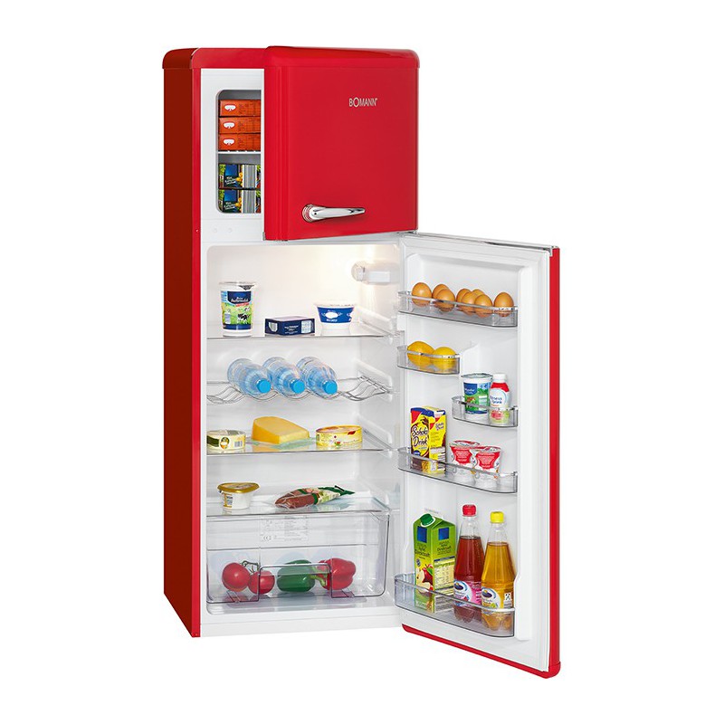 Réfrigérateur et congélateur 208L retro rouge DTR 353.1 rouge