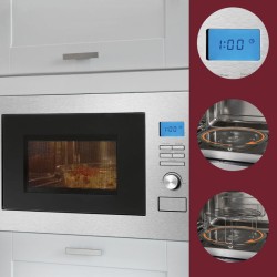 Micro ondes encastrable avec grill Inox Bomann MWG3001HEB