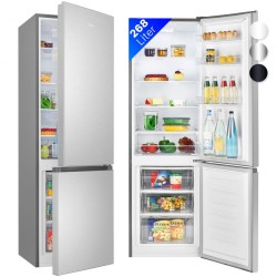 Bomann KG7353 Stainless steel fridge and freezer 268L