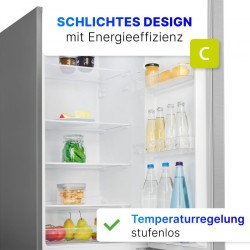 Réfrigérateur et congélateur 268L Inox Bomann KG7353-Inox