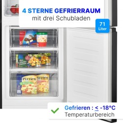 Bomann KG7353-Black 268L fridge and freezer