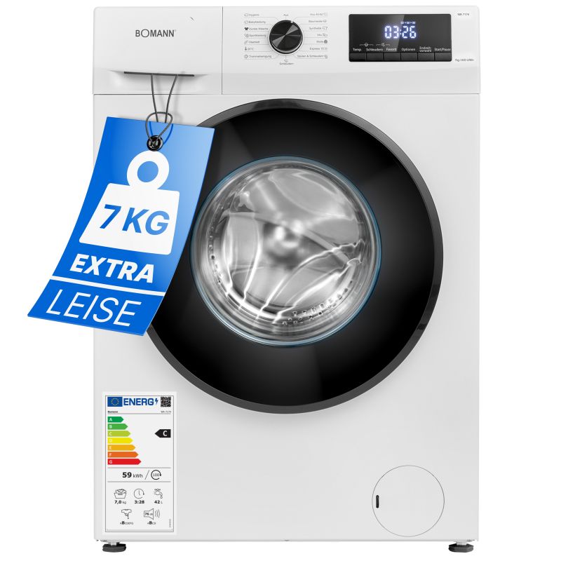 Machine à laver 7kg blanche Bomann WA 7174 Blanc