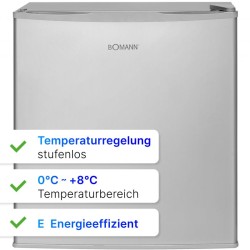 Réfrigérateur 42L Inox Bomann KB7346-Inox