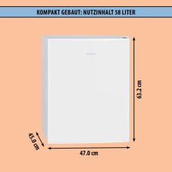 Refrigerator 58L White Bomann KB7347-White