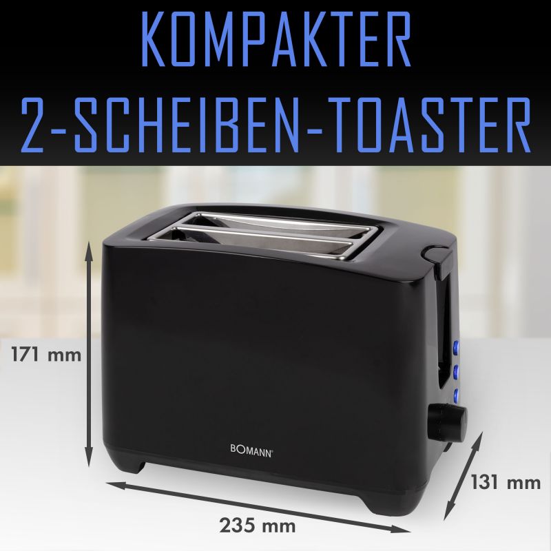 Toaster Black Bomann TA 6065 CB Noir