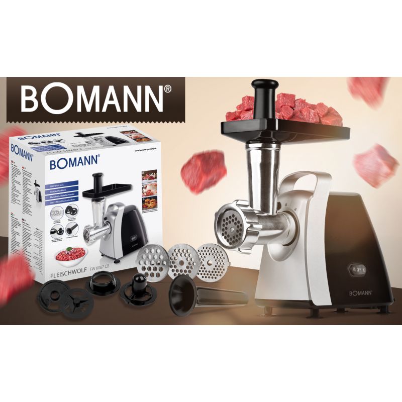 Meat grinder 1000W Bomann FW 6067 CB Inox/Black