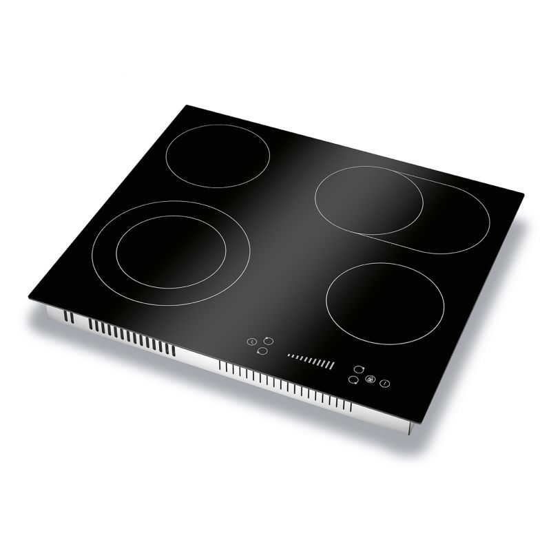 Plaque de cuisson en vitrocéramique 4 feux avec double zone encastrable Bomann EBK 7941