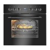 Bomann EHBC7937-black 4 hob glass ceramic built-in cooker with 56L oven