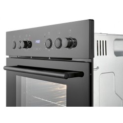Bomann EHBC7937-black 4 hob glass ceramic built-in cooker with 56L oven