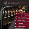 Cuisinière encastrable 4 plaques vitrocéramique et four 56L noir Bomann EHBC7937-noir