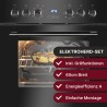 Bomann EHBC7937-black 4 hob glass ceramic built-in cooker with 56L oven