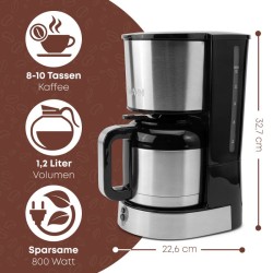 Bomann KA6066CB-Inox 1.2L thermos jug coffee maker