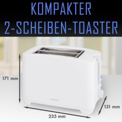 2-slice toaster White Bomann TA6065CB-White
