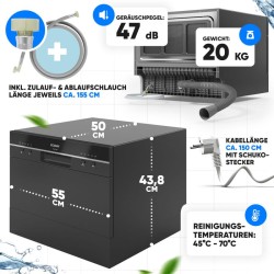 Lave-vaiselle Noir Bomann TSG7405-Noir