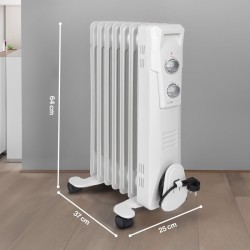 Radiateur bain d'huile 7R 1500W Clatronic RA3735-blanc 