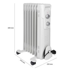 7R 1500W oil bath radiator Clatronic RA3735-white