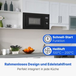 Built-in microwave with grill Bomann MWG3001HEB-Black