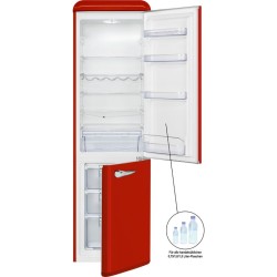 Retro fridge and freezer 250L red KGR7328-1-red