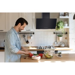 Bomann DU7607-G-Black LED inclined hood