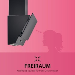 Hotte inclinée à LED Noir Bomann DU7607-G-Noir