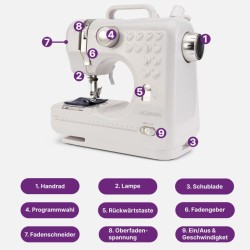 Bomann NM6063CB-White 12 point sewing machine