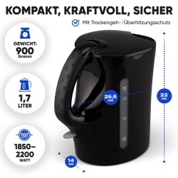 Kettle 1,7L 2200W Black Bomann WK6079CB-Black