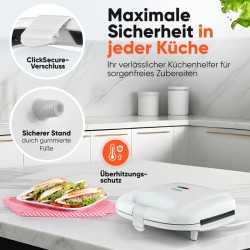 Sandwich maker Croque-monsieur White Bomann ST6073CB-White