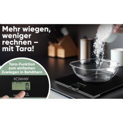 Glass kitchen scale Bomann KW6085CB-Black