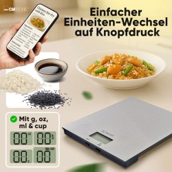 Balance de cuisine en acier inoxydable Bomann KW6086CB-Inox