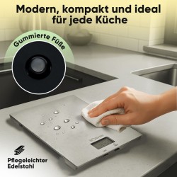 Balance de cuisine en acier inoxydable Bomann KW6086CB-Inox