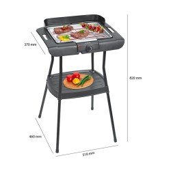Barbecue Grill électrique sur pieds Bomann BQS 2244 CB Noir