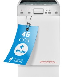 Lave vaisselle 45cm Classe D Blanc Bomann GSPE7422TI