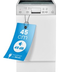 Lave vaisselle 45cm Classe D Blanc Bomann GSPE7422TI